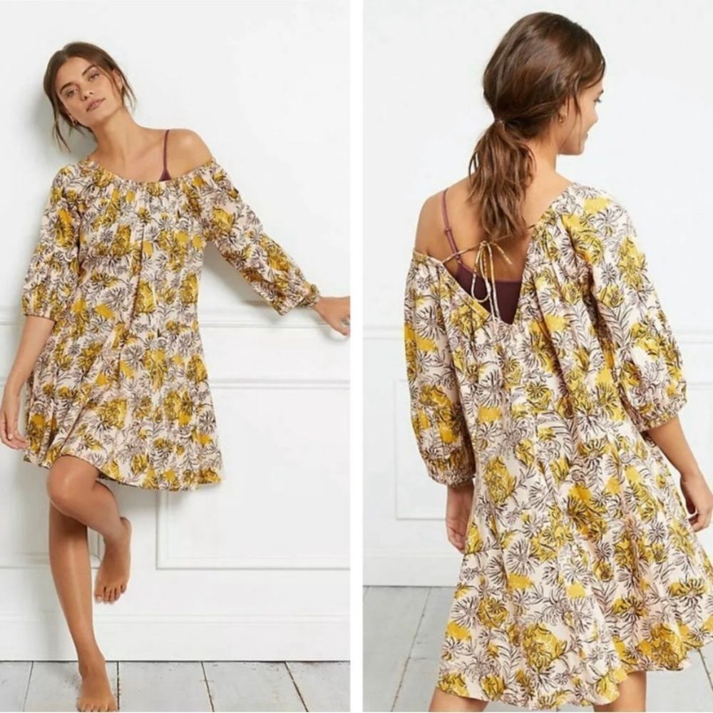 Anthropologie Daily Practice Floral Mollie Tunic Dress Size M